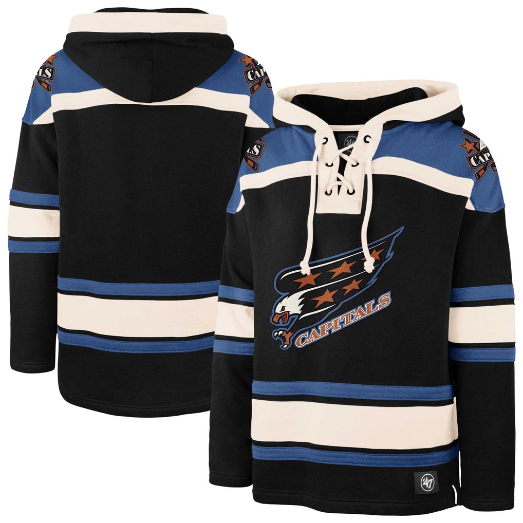  Washington Capitals '47 Screaming Eagle Superior Lacer Pullover Hoodie - Black
